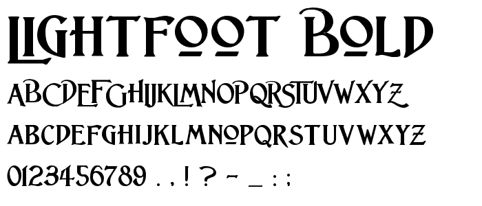 Lightfoot Bold font